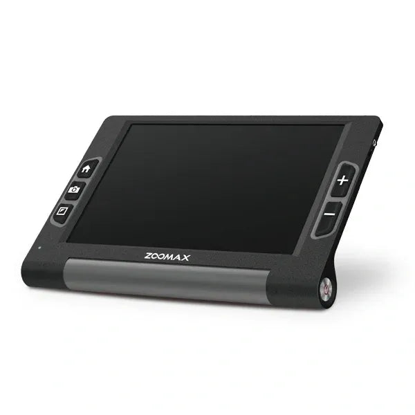 Zoomax Luna 8 portable electronic magnifier with an 8-inch HD screen, ideal for magnifying text and images for low vision users. Available at floridareading.com