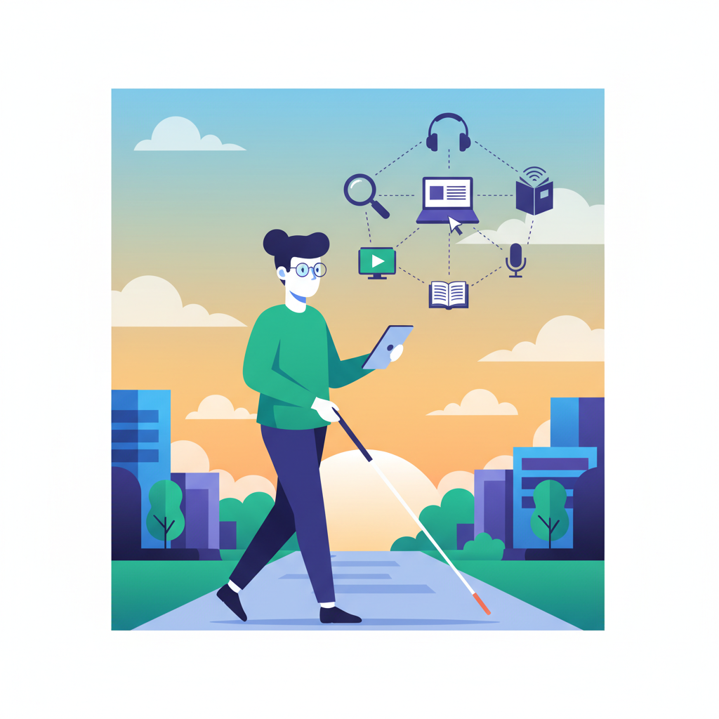 Illustration for Empowering College Students with Low Vision: Essential Assistive Technology for Academic Success