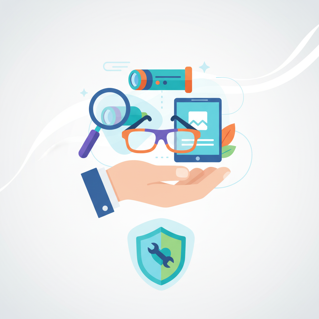 Illustration for Essential Guide to Warranty and Repair for Low Vision Assistive Technology Devices