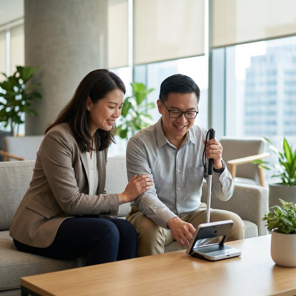 Illustration for Master Your New Assistive Technology with Personalized Training for Greater Visual Independence