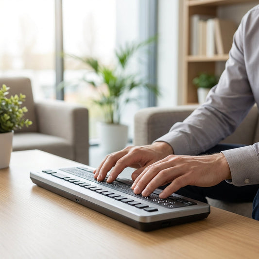 Illustration for Enhancing Literacy and Productivity: Advanced Features of Multi-Line Braille Tablets for Reading and Note-Taking