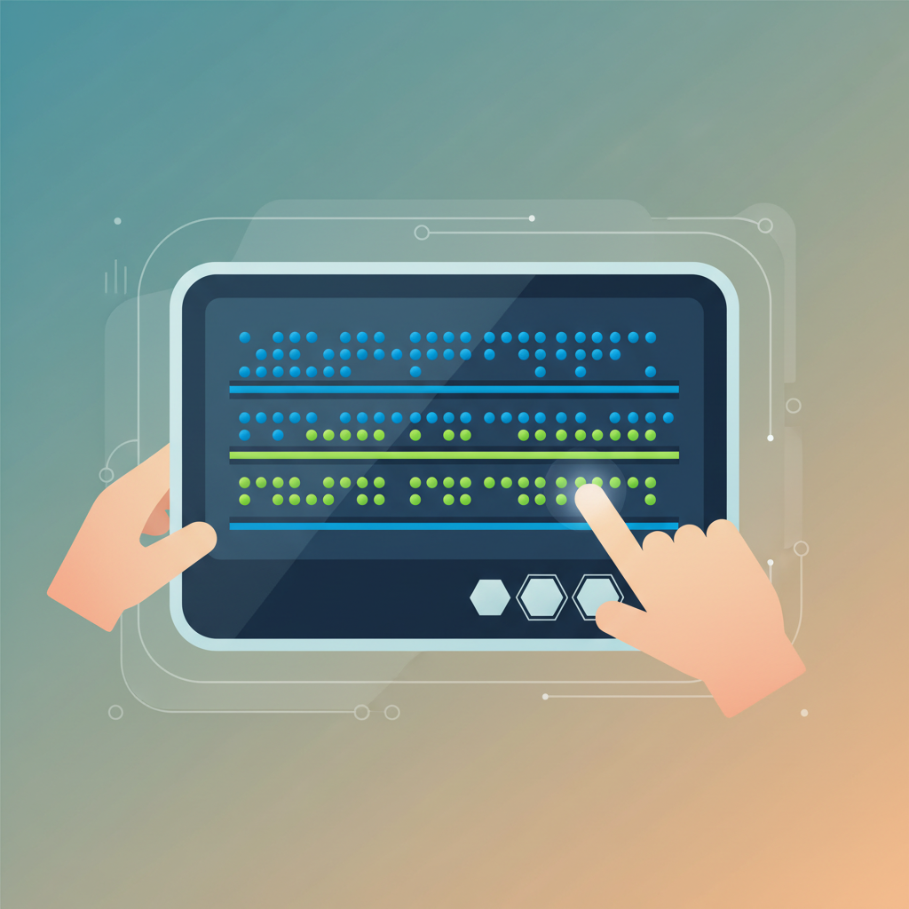 Illustration for Enhance Reading and Note-Taking: Advanced Multi-Line Braille Tablets for Visual Independence