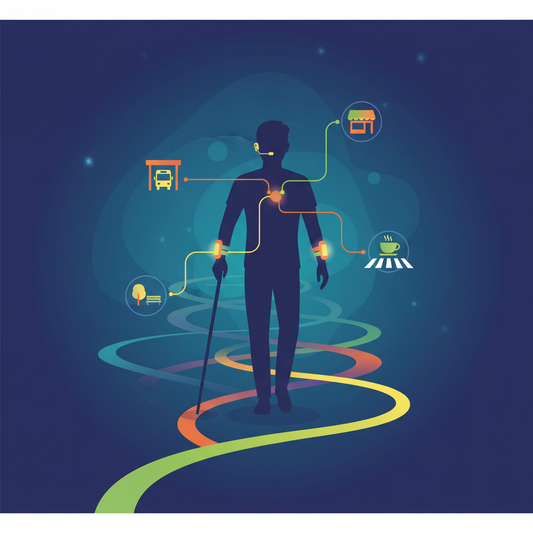 Illustration for Navigating Public Spaces with Confidence: Top Wearable Devices for Low Vision Independence