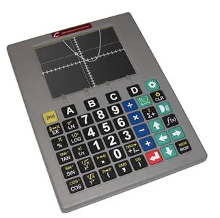 SciPlus 3500 Talking Graphing Calculator with large buttons and a display showing a graph. Available at floridareading.com