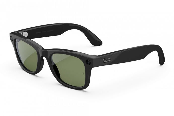 Meta Wayfarer - Standard Shiny Black frame with G-15 Green lenses