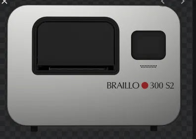 The Braillo Place 300 S2 portable braille printer for accessible communication and document production. Available at floridareading.com