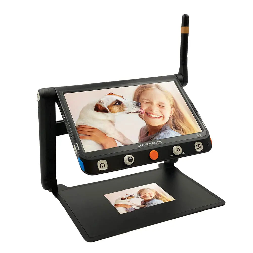 CloverBook Pro reading device for people with low vision available at floridareading.com