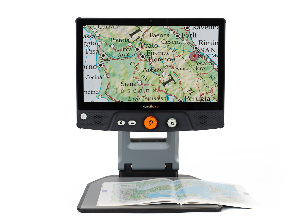 A Reveal Magnifier displaying a map of Tuscany, Italy, showcasing its ability to magnify and enhance visual details.