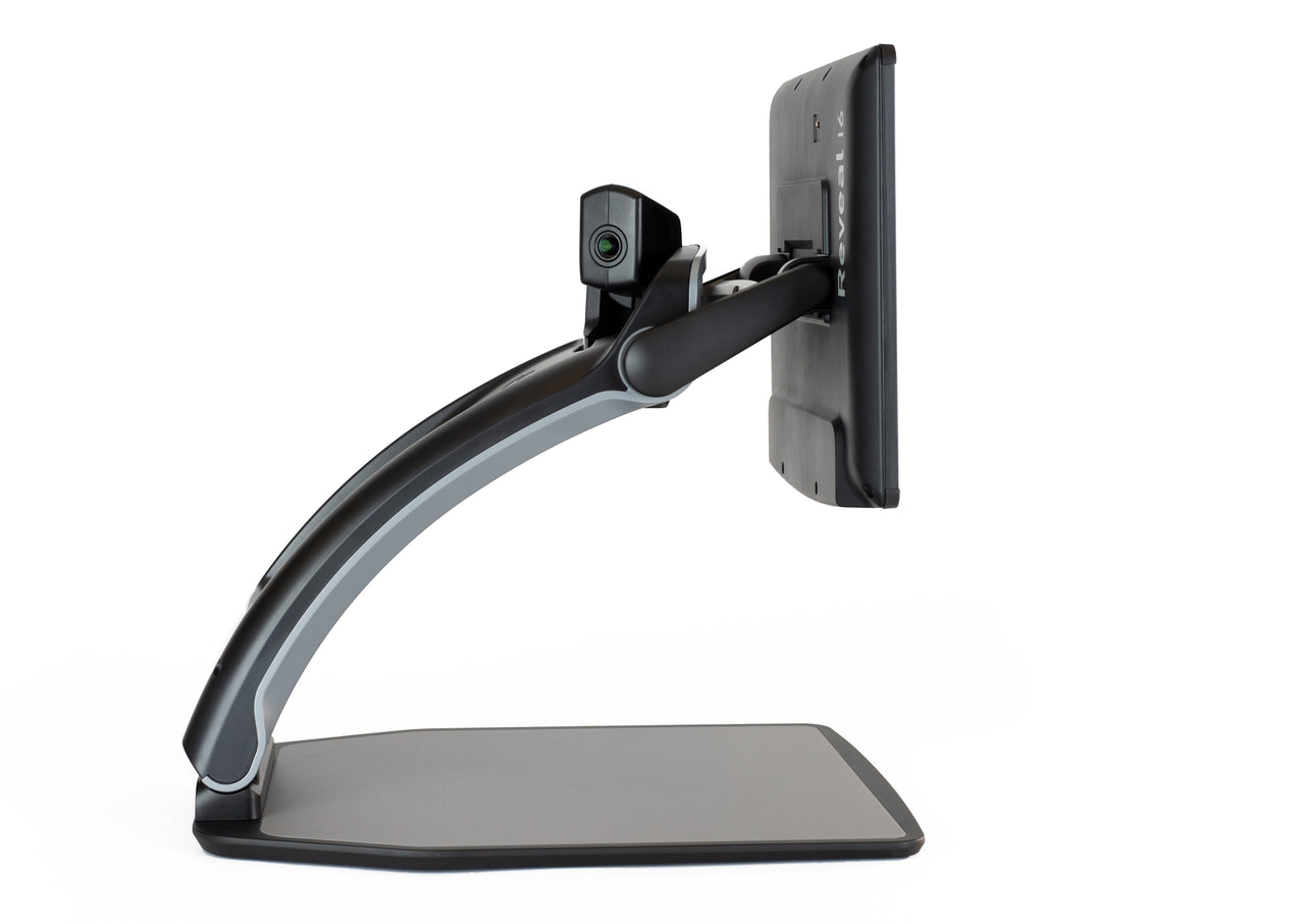 A Reveal Magnifier showing its adjustable arm, base, and camera, making it suitable for various reading and viewing needs.