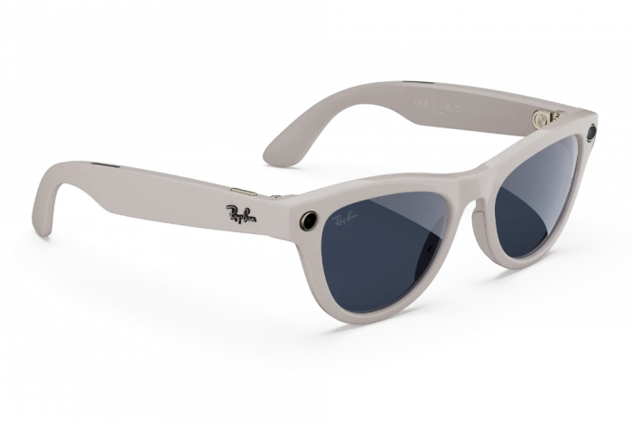 Meta Skyler Gen 2- Standard Shiny Chalk Grey Frame with Transitions Sapphire Lenses